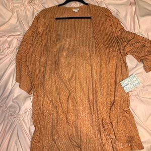 New, large orange lularoe Lindsay kimono cardigan